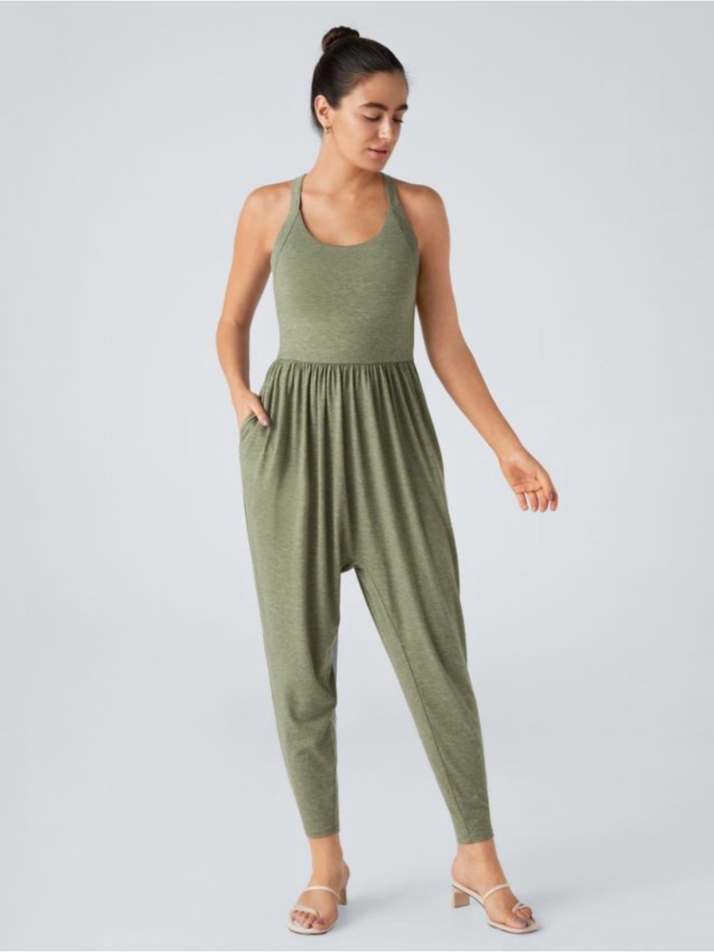 NWT HALARA U Neck Pocket Harem Casual Jumpsuit-Easy Peezy Edition